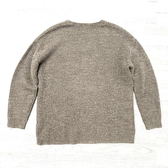 Jenni Kayne Wool Baby Alpaca V Neck Oversized Sweater Size XS Taupe - Picture 2 of 7